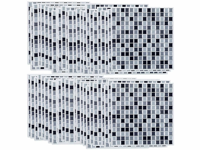 Infactory 3D Fliesen Selbstklebend:Selbstklebende 3D-Mosaik-Fliesenaufkleber "Dezent", 26x26 Cm, 20er-Set 2 Infactory 3D Fliesen Selbstklebend:Selbstklebende 3D-Mosaik-Fliesenaufkleber "Dezent", 26x26 Cm, 20er-Set – Bild 2