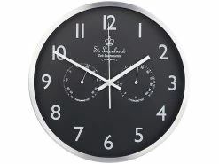 St. Leonhard Schlafzimmer-Wanduhr:2er-Set 3in1-Funk-Wanduhren Mit Thermometer & Hygrometer, Ø 30 Cm -Haushalt Verkäufe nx7737 0