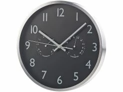 St. Leonhard Schlafzimmer-Wanduhr:2er-Set 3in1-Funk-Wanduhren Mit Thermometer & Hygrometer, Ø 30 Cm -Haushalt Verkäufe nx7737 1