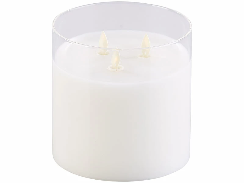 Britesta LED Kerze 3 Flammig:2er-Set LED-Echtwachs-Kerzen Im Windglas Mit 3 Beweglichen Flammen 6 Britesta LED Kerze 3 Flammig:2er-Set LED-Echtwachs-Kerzen Im Windglas Mit 3 Beweglichen Flammen – Bild 6