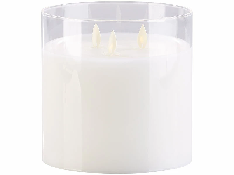 Britesta LED Kerze 3 Flammig:2er-Set LED-Echtwachs-Kerzen Im Windglas Mit 3 Beweglichen Flammen 7 Britesta LED Kerze 3 Flammig:2er-Set LED-Echtwachs-Kerzen Im Windglas Mit 3 Beweglichen Flammen – Bild 7