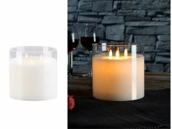 Britesta LED Kerze 3 Flammig:2er-Set LED-Echtwachs-Kerzen Im Windglas Mit 3 Beweglichen Flammen 15 Britesta LED Kerze 3 Flammig:2er-Set LED-Echtwachs-Kerzen Im Windglas Mit 3 Beweglichen Flammen -Haushalt Verkäufe nx8135 6