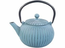 Rosenstein & Söhne Teeservice:Asiatische Teekanne, Untersetzer Und 2 Becher Aus Gusseisen, Blau -Haushalt Verkäufe nx8160 3