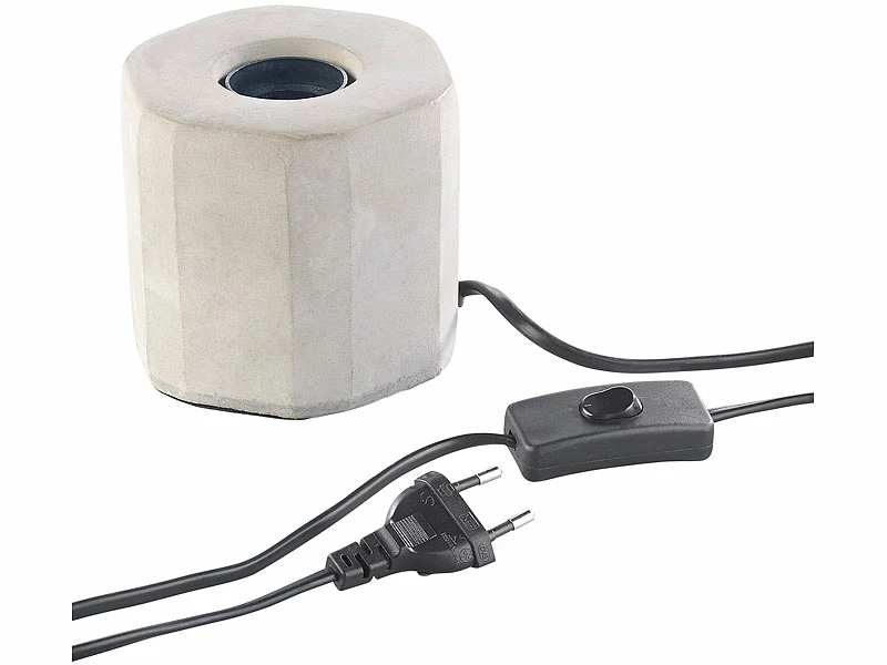 Lunartec Tischlampe Deko:4er-Set Dekorative Beton-Tischleuchten Für E27-Lampen, Bis 40 Watt 2 Lunartec Tischlampe Deko:4er-Set Dekorative Beton-Tischleuchten Für E27-Lampen, Bis 40 Watt – Bild 2