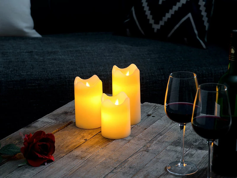 Britesta Wachskerzen:6er-Set Dimmbare LED-Echtwachskerzen, Bewegliche Flamme, Fernbedienung 4 Britesta Wachskerzen:6er-Set Dimmbare LED-Echtwachskerzen, Bewegliche Flamme, Fernbedienung – Bild 4