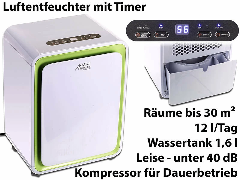 Sichler Haushaltsgeräte Sichler Dehumidifier-Entfeuchter:Digitaler Luftentfeuchter Mit Timer Für Räume Bis 26m² (refurbished) 2 Sichler Haushaltsgeräte Sichler Dehumidifier-Entfeuchter:Digitaler Luftentfeuchter Mit Timer Für Räume Bis 26m² (refurbished) – Bild 2