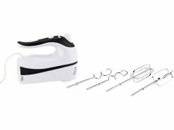 Rosenstein & Söhne Handrührgerät:Handmixer-Set: Rührständer, Edelstahl-Schüssel, 5 Stufen, Turbo, 500 W -Haushalt Verkäufe nx8559 0