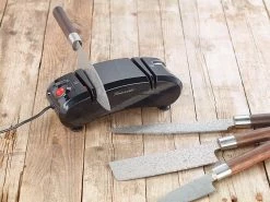 Rosenstein & Söhne Schleifstein Elektrisch:Elektrischer Keramik-Schleifer Für Stahlmesser, Grob- & Fein, 180 Watt -Haushalt Verkäufe nx8562 5