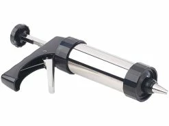 Rosenstein & Söhne Teigspritze:Profi-Edelstahl-Gebäckpresse & Garnierspritze, 13 Schablonen, 8 Tüllen -Haushalt Verkäufe nx8806 2