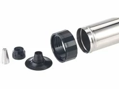 Rosenstein & Söhne Teigspritze:Profi-Edelstahl-Gebäckpresse & Garnierspritze, 13 Schablonen, 8 Tüllen -Haushalt Verkäufe nx8806 7