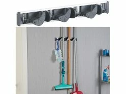 AGT Wandhaken:2er-Set Wandhalter-Leiste Für Besen, Wischmopp, Gartengeräte & Co. -Haushalt Verkäufe nx8989 5