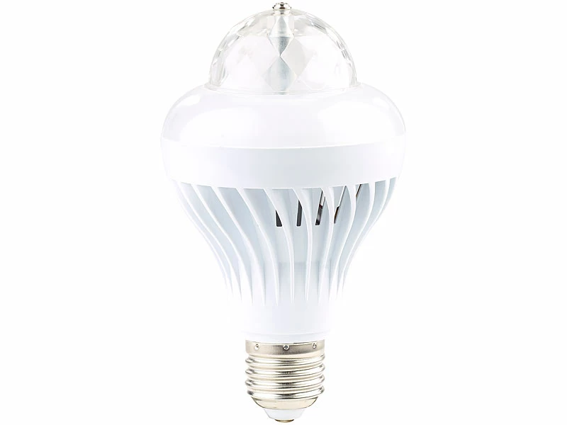 Lunartec Discolampe:Rotierende Disco-LED-Lampe, Galaxie-Effekt, Weißlichtmodus, E27, 5 W 3 Lunartec Discolampe:Rotierende Disco-LED-Lampe, Galaxie-Effekt, Weißlichtmodus, E27, 5 W – Bild 3