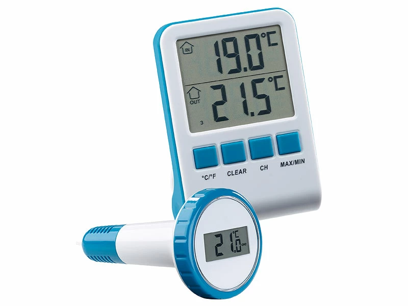 Infactory Wasserthermometer:Digitales Teich- Und Poolthermometer Mit LCD-Funk-Empfänger, IPX8 2 Infactory Wasserthermometer:Digitales Teich- Und Poolthermometer Mit LCD-Funk-Empfänger, IPX8 – Bild 2