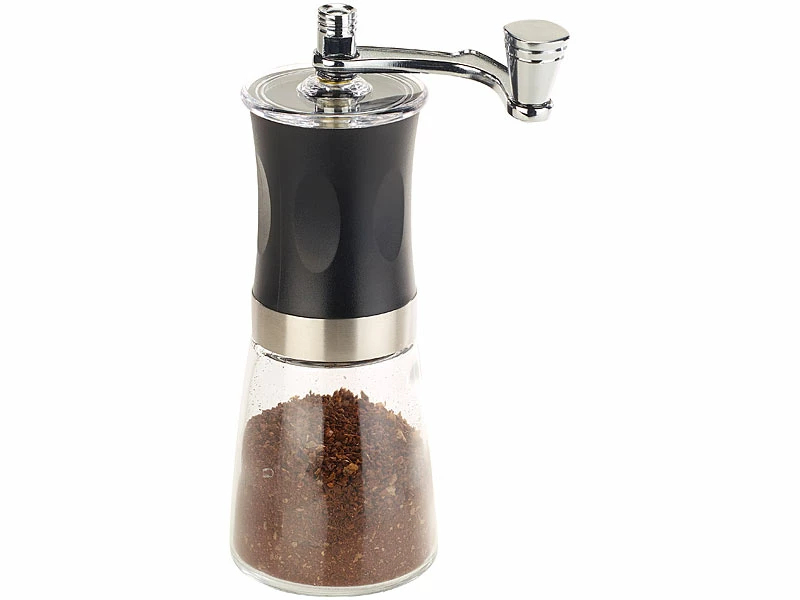 Rosenstein & Söhne Handkaffeemühle:Hand-Kaffeemühle Mit Keramik-Mahlwerk, Stufenlos Einstellbar, 19 Cm 2 Rosenstein & Söhne Handkaffeemühle:Hand-Kaffeemühle Mit Keramik-Mahlwerk, Stufenlos Einstellbar, 19 Cm – Bild 2