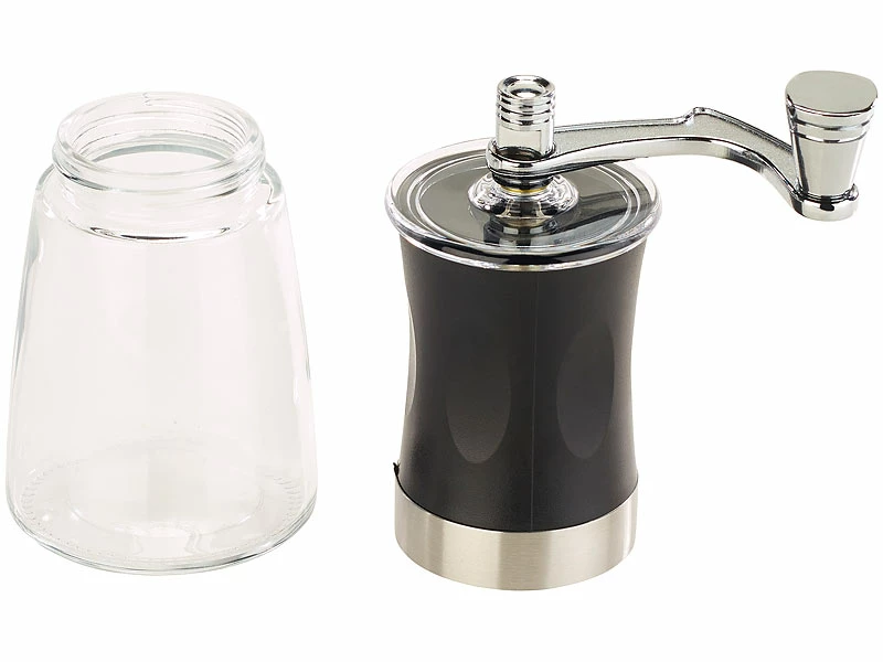 Rosenstein & Söhne Handkaffeemühle:Hand-Kaffeemühle Mit Keramik-Mahlwerk, Stufenlos Einstellbar, 19 Cm 4 Rosenstein & Söhne Handkaffeemühle:Hand-Kaffeemühle Mit Keramik-Mahlwerk, Stufenlos Einstellbar, 19 Cm – Bild 4