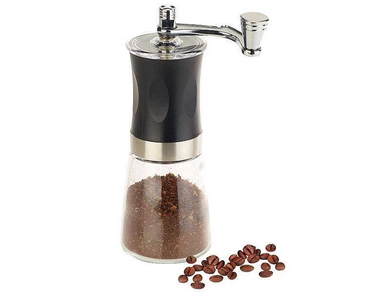 Rosenstein & Söhne Handkaffeemühle:Hand-Kaffeemühle Mit Keramik-Mahlwerk, Stufenlos Einstellbar, 19 Cm 1 Rosenstein & Söhne Handkaffeemühle:Hand-Kaffeemühle Mit Keramik-Mahlwerk, Stufenlos Einstellbar, 19 Cm