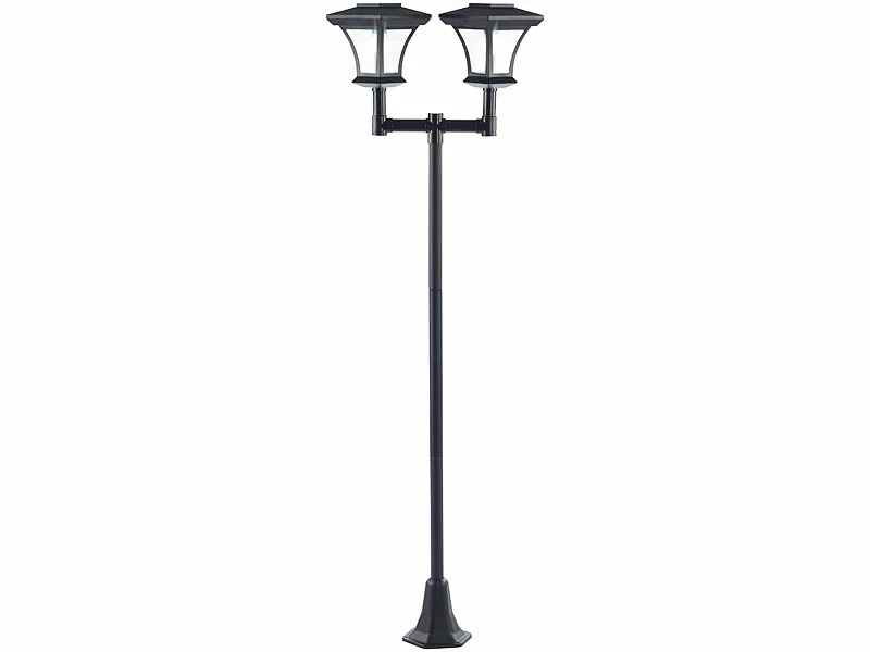 Royal Gardineer Garten LED Solarlampen:2er-Set 2-flammige Solar-LED-Gartenlaternen, SWL-25, 0,36 W, 24 Lm 4 Royal Gardineer Garten LED Solarlampen:2er-Set 2-flammige Solar-LED-Gartenlaternen, SWL-25, 0,36 W, 24 Lm – Bild 4