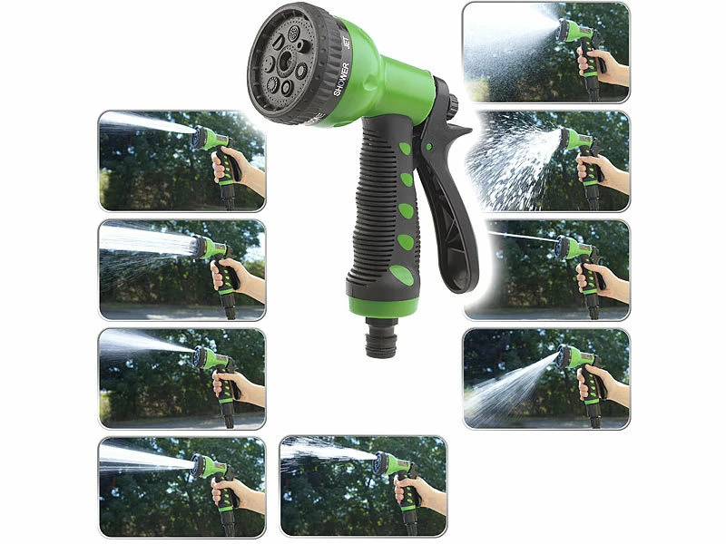 Royal Gardineer Gartenbrause:Brause Für Gartenschläuche Mit 9 Wasserstrahl-Einstellungen 1 Royal Gardineer Gartenbrause:Brause Für Gartenschläuche Mit 9 Wasserstrahl-Einstellungen
