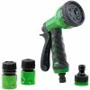 Royal Gardineer Schlauchanschluss:Gartenschlauch-Brausen-Set Mit 9 Strahl-Einstellungen Und 3 Adaptern