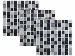 Infactory 3D Klebefolie Küche:Selbstklebende 3D-Mosaik-Glitzer-Fliesenaufkleber, 26 X 26cm, 20er-Set -Haushalt Verkäufe nx9404 1