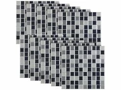 Infactory 3D Klebefolie Küche:Selbstklebende 3D-Mosaik-Glitzer-Fliesenaufkleber, 26 X 26cm, 20er-Set -Haushalt Verkäufe nx9404 4