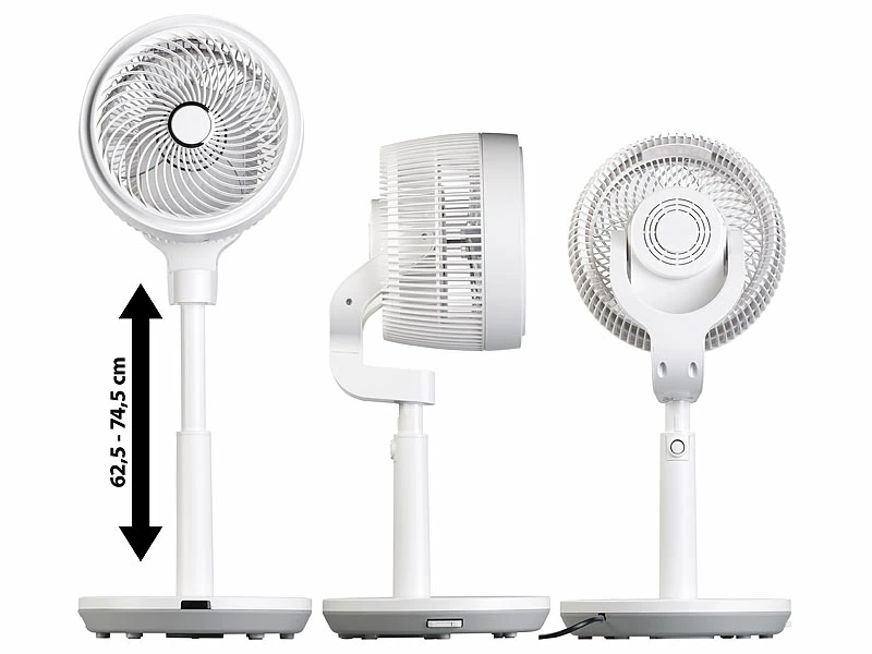 Sichler Haushaltsgeräte Sichler Zimmer-Ventilator:Höhenverstellbarer 3D-Raumventilator & Luftzirkulator, Ø 22 Cm, 60 W 7 Sichler Haushaltsgeräte Sichler Zimmer-Ventilator:Höhenverstellbarer 3D-Raumventilator & Luftzirkulator, Ø 22 Cm, 60 W – Bild 7