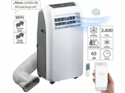 Sichler Haushaltsgeräte Sichler Klimaanlage App:Mobile Klimaanlage, 9.000 BTU/h, 2.600 Watt (Versandrückläufer)