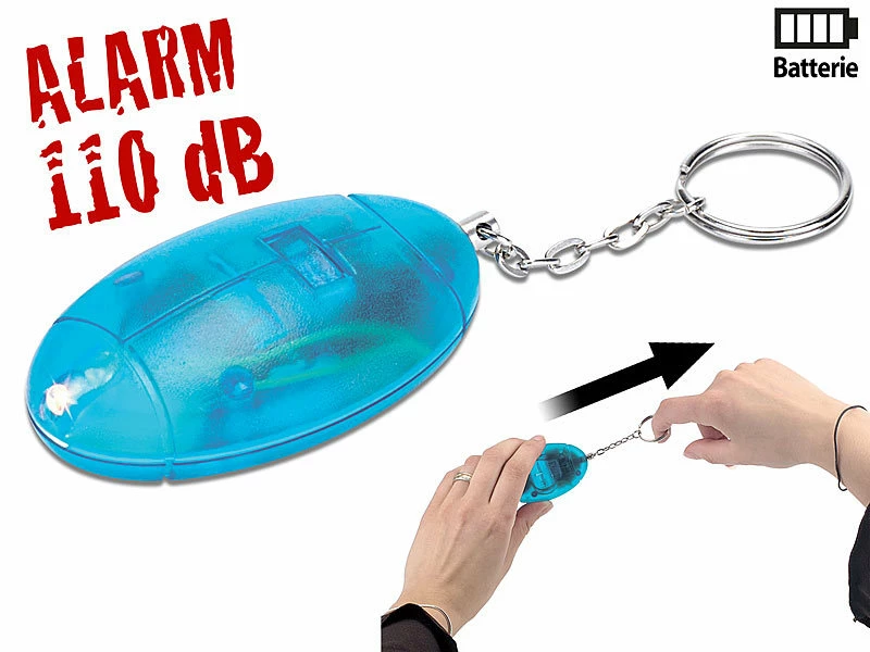 VisorTech Taschenalarm:Personenalarm, Laute 110 Db, Mit Taschenlampe 1 VisorTech Taschenalarm:Personenalarm, Laute 110 Db, Mit Taschenlampe