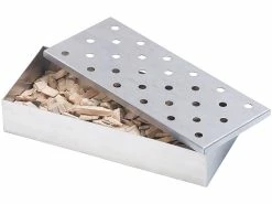 Rosenstein & Söhne Räucherdose:Räucherbox Aus Rostfreiem Edelstahl, Für Gas- Und Holzkohlegrills