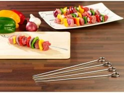 Rosenstein & Söhne Schaschlikspieß-Set:Schaschlik-Grillspieße Aus Edelstahl Im Günstigen 16er-Set, Je 31 Cm -Haushalt Verkäufe pv8657 1