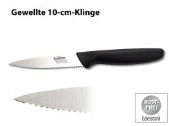 Löffler Schneidewaren Co. Löffler Messer Made In Germany:Edelstahl-Gemüse-/Obst-/Schälmesser Aus Solingen, 10-cm-Klinge Gewellt