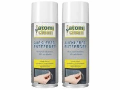 AtomiClean Etikettenlöser:2er-Set Aufkleber-Entferner, Schonend, AOX- Und Silikonfrei, 2x 400 Ml
