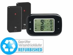 Rosenstein & Söhne Kühlbox-Thermometer:Digitales Kühl- & Gefrierschrank-Thermometer, Versandrückläufer