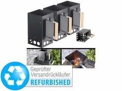 Infactory Grill-Anzündhilfe:3er-Set Grill-Anzündkamine Für Kohle Und Briketts, Versandrückläufer
