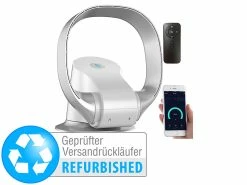 Sichler Haushaltsgeräte Sichler Säulen-Ventilator:Rotorloser 360°-Ventilator, WLAN, App, Versandrückläufer