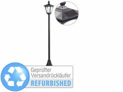 Royal Gardineer Solarlaterne Für Außen:Solar-LED-Gartenlaterne, Dämmerungssensor, Versandrückläufer