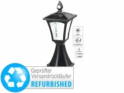 Royal Gardineer Solar-Laternen Außen:Solar-LED-Standleuchte, PIR-Sensor, Versandrückläufer