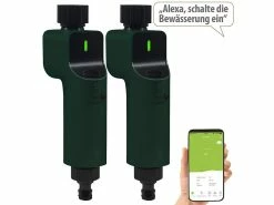 Royal Gardineer ZigBee Wasserventil:2er-Set Zigbee-Bewässerungscomputer Mit Ventil, App- & Sprachsteuerung