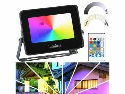 Luminea RGB-LED-Strahler Aussen:Wetterfester Outdoor-Fluter, RGB-CCT-LEDs, 15 W, 1.250 Lm, IP65 -Haushalt Verkäufe zx1221 7