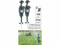 Royal Gardineer Katzenschreck:2er Pack Solar-Wasserstrahl-Tierschreck Mit PIR-Bewegungsmelder