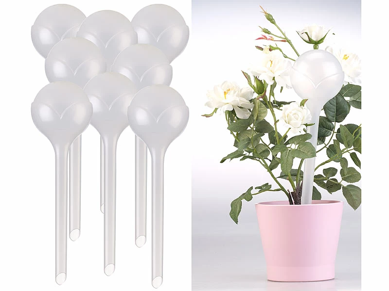 Royal Gardineer Wasserspender Für Blumen:8er-Set Gießfrei-Bewässerungskugeln, Kunststoff, Transparent, Ø 8,5 Cm 1 Royal Gardineer Wasserspender Für Blumen:8er-Set Gießfrei-Bewässerungskugeln, Kunststoff, Transparent, Ø 8,5 Cm