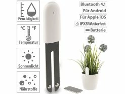Royal Gardineer Gießanzeiger:4in1-Pflanzensensor SUN-141 Mit Bluetooth Und App-Kontrolle, 4er-Set -Haushalt Verkäufe zx2807 4