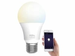 Luminea Home Control Funkgesteuerte Lampen:3er-Set WLAN-LED-Lampen, E27, 806lm, Für Alexa & Google Assistant, CCT -Haushalt Verkäufe zx2880 4