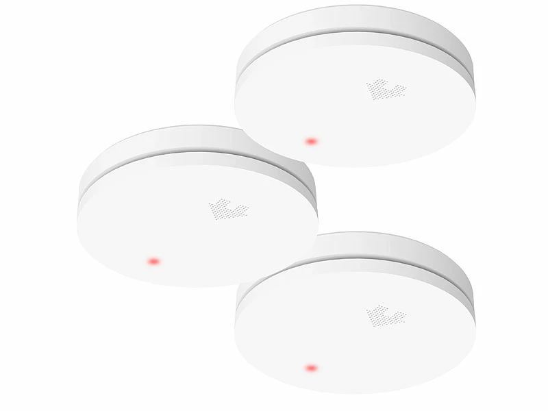 VisorTech Optische Rauchwarnmelder:3er-Set Fotoelektrische Slim-Rauchwarnmelder, 10-Jahres-Batterie, VDS 3 VisorTech Optische Rauchwarnmelder:3er-Set Fotoelektrische Slim-Rauchwarnmelder, 10-Jahres-Batterie, VDS – Bild 3