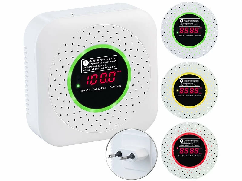 VisorTech Gaswarnmelder:Steckdosen-Multi-Gasmelder Für Erdgas, Autogas Und Flüssiggas, 85 DB 2 VisorTech Gaswarnmelder:Steckdosen-Multi-Gasmelder Für Erdgas, Autogas Und Flüssiggas, 85 DB – Bild 2