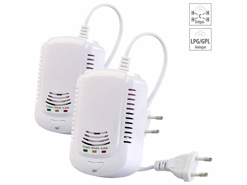 VisorTech Gasmelder Propan:2er-Set Multi-Gasmelder Für Haushaltsübliche Gase, Mit 3 LEDs, 85 DB 1 VisorTech Gasmelder Propan:2er-Set Multi-Gasmelder Für Haushaltsübliche Gase, Mit 3 LEDs, 85 DB