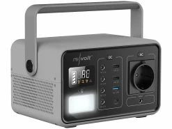 (0% MwSt) Revolt Powerbank Strom:Powerstation & Solar-Generator, 222 Wh, 230 V, 200 W, LED-Lampe