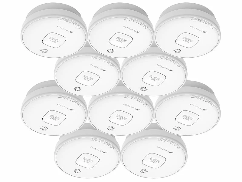 VisorTech Rauchmelder:10er-Set Fotoelektrische Rauchwarnmelder, 10-J.-Batterie, 85 DB, VdS 3 VisorTech Rauchmelder:10er-Set Fotoelektrische Rauchwarnmelder, 10-J.-Batterie, 85 DB, VdS – Bild 3