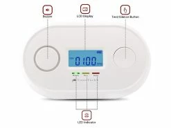 VisorTech Kohlenmonoxid Warner:WLAN-Kohlenmonoxid-Melder, LCD-Display, App, 85dB, Gem. DIN EN 50291-1 -Haushalt Verkäufe zx3068 3