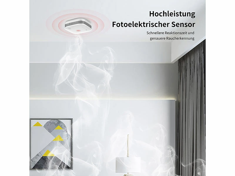VisorTech Elesion Rauchmelder:Kompakter WLAN-Design-Rauchmelder Mit Weltweiter App-Benachrichtigung 6 VisorTech Elesion Rauchmelder:Kompakter WLAN-Design-Rauchmelder Mit Weltweiter App-Benachrichtigung – Bild 6